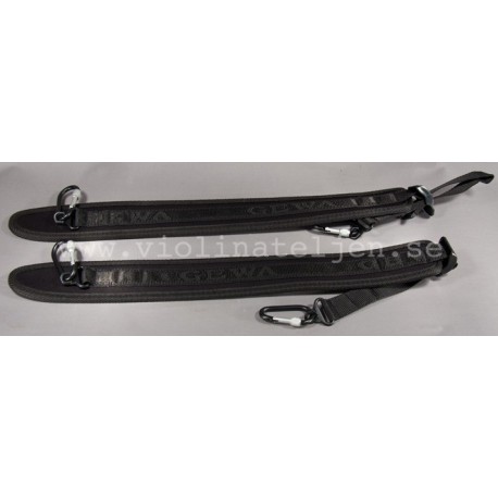 Axelremmar mjukt neopren-vadderad svart nylon GEWA